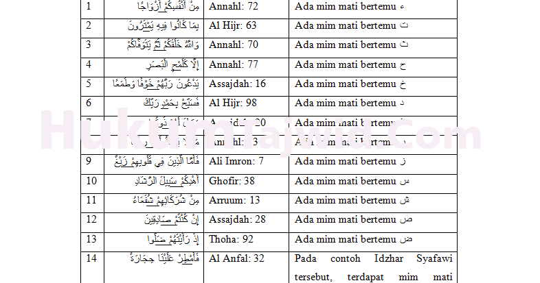 Download Contoh Bacaan Ikhfa Syafawi Dalam Juz Amma Nomer 33