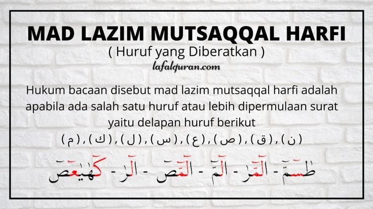 Detail Contoh Bacaan Mad Lazim Harfi Musyabba Nomer 28