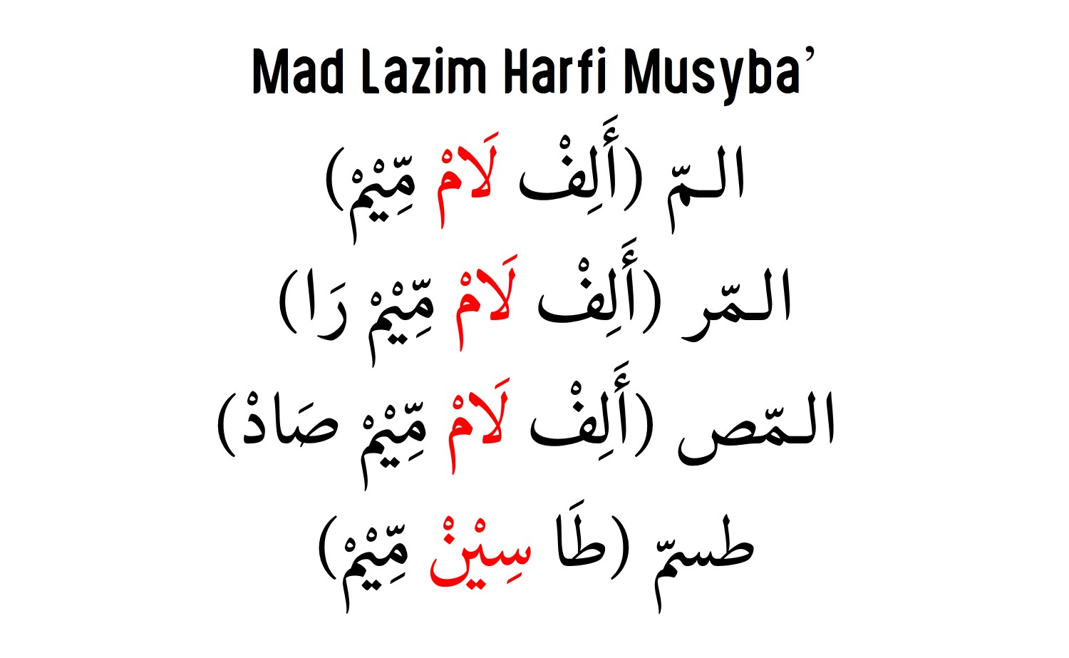Contoh Bacaan Mad Lazim Harfi Musyba - KibrisPDR