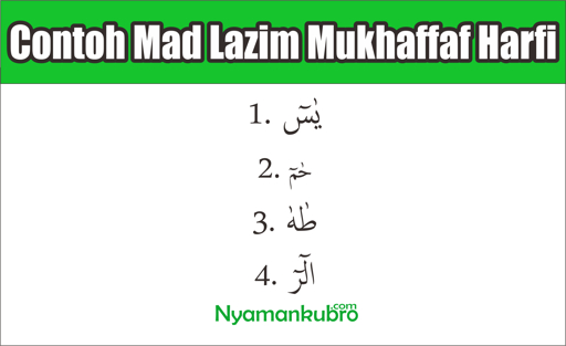 Detail Contoh Bacaan Mad Lazim Harfi Mutsaqqal Nomer 5