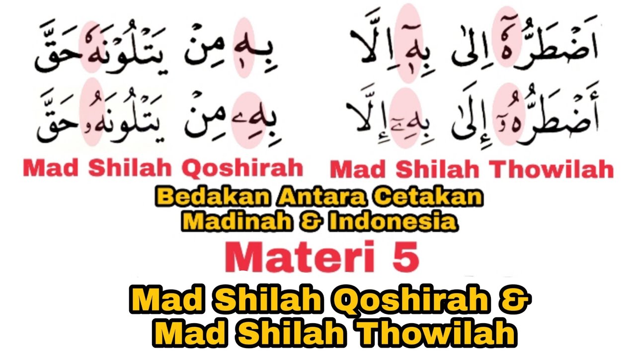 Detail Contoh Bacaan Mad Shilah Qoshiroh Nomer 15