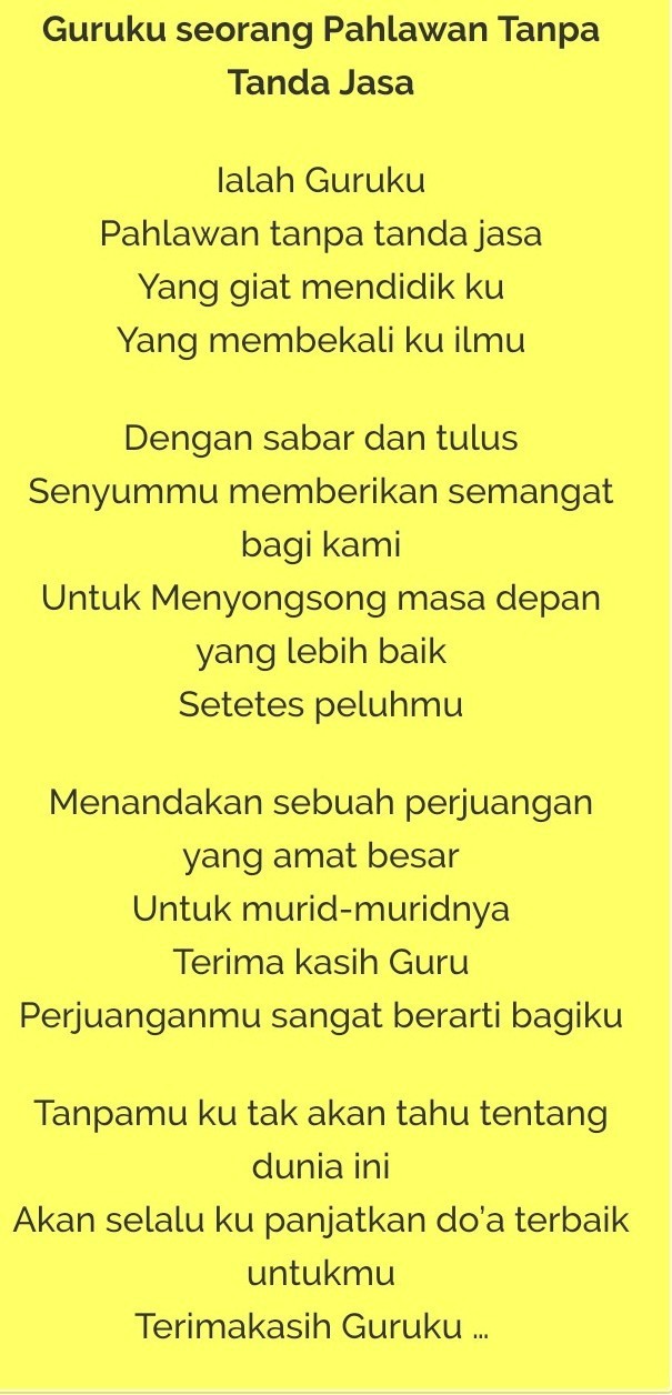 Detail Contoh Bacaan Puisi Nomer 7