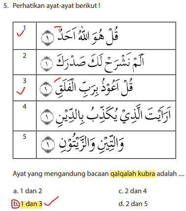 Detail Contoh Bacaan Qalqalah Sugra Dan Kubra Nomer 13