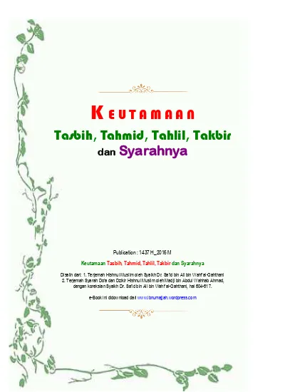Detail Contoh Bacaan Tahmid Nomer 30