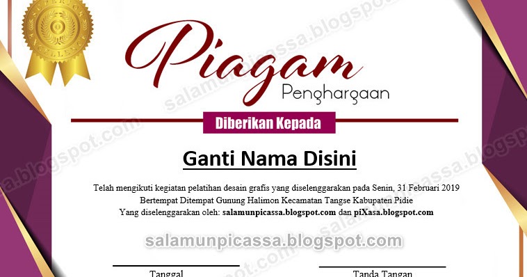 Download Contoh Background Piagam Penghargaan Nomer 53