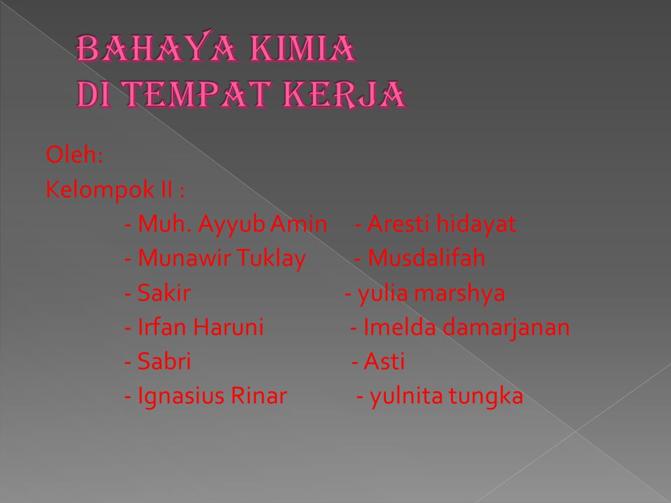 Detail Contoh Bahaya Kimia Nomer 10