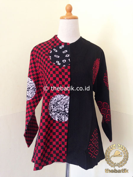 Detail Contoh Baju Batik Kombinasi Nomer 29