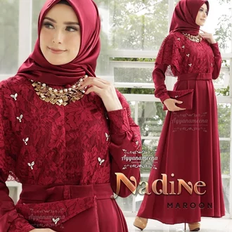 Detail Contoh Baju Gamis Brokat Nomer 30