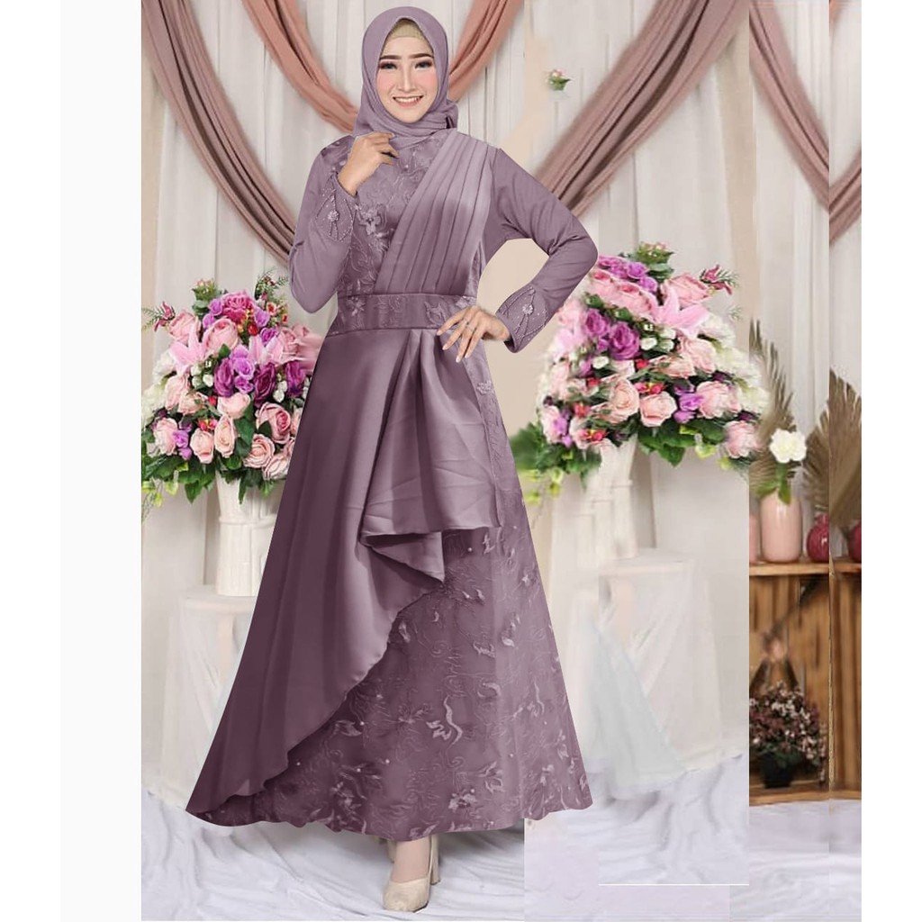 Detail Contoh Baju Gamis Brokat Nomer 10