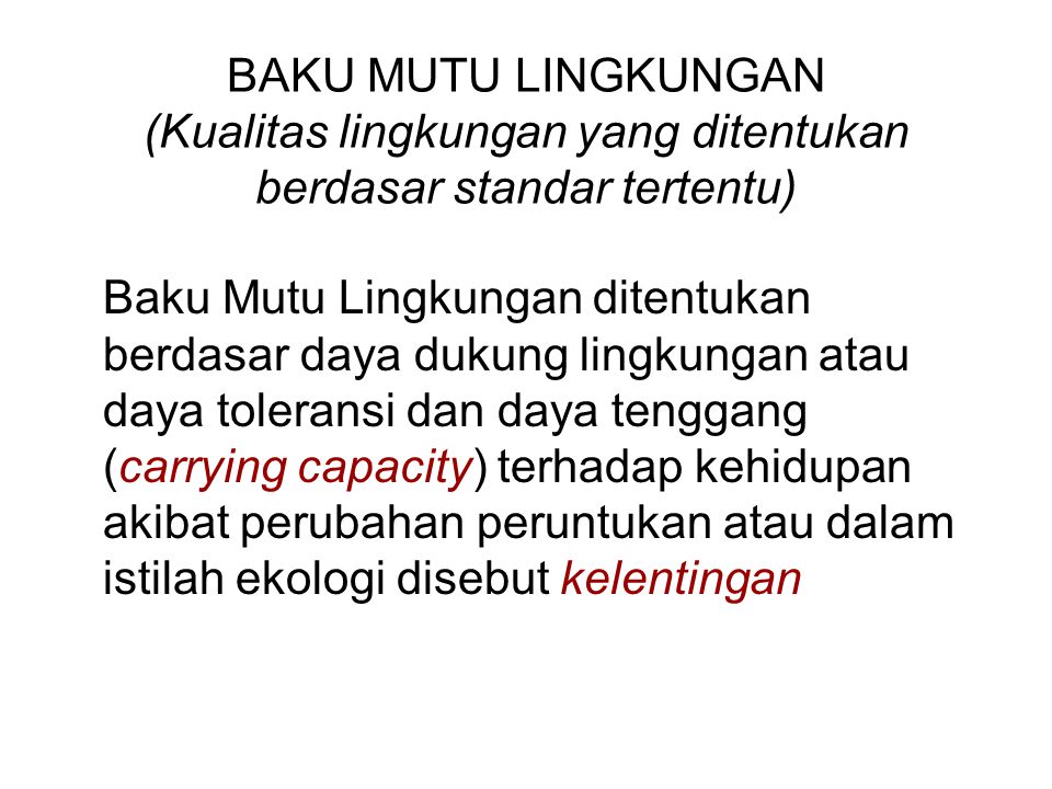 Detail Contoh Baku Mutu Lingkungan Nomer 4