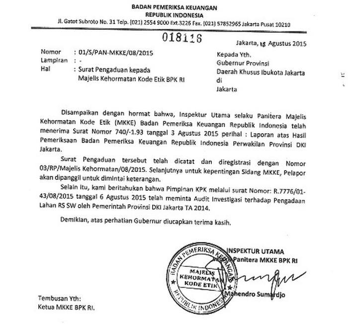 Detail Contoh Balasan Surat Resmi Nomer 19