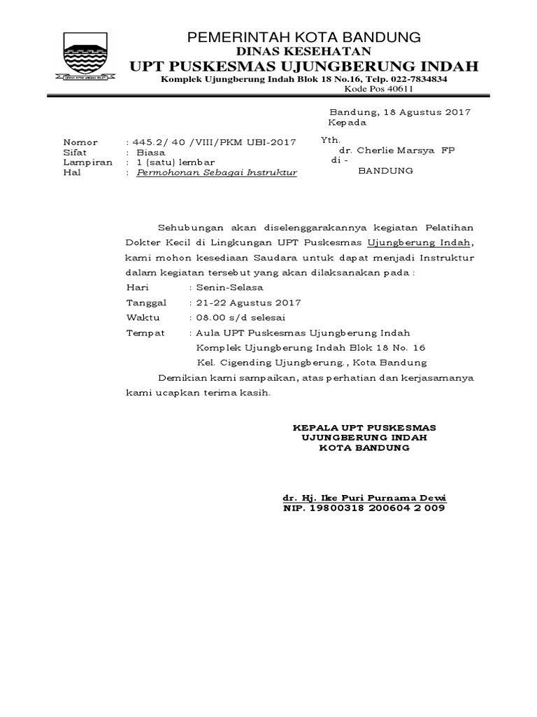 Detail Contoh Balasan Surat Resmi Nomer 20