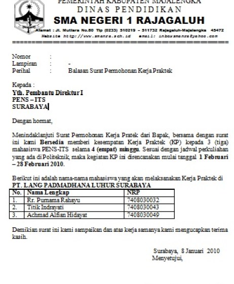 Detail Contoh Balasan Surat Resmi Nomer 24