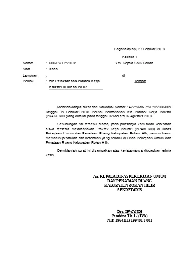 Detail Contoh Balasan Surat Resmi Nomer 26
