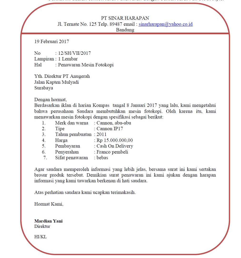 Detail Contoh Balasan Surat Resmi Nomer 42