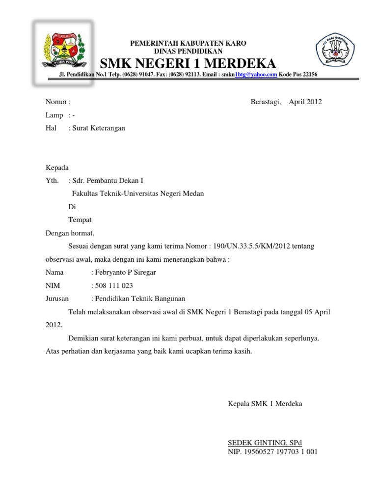 Detail Contoh Balasan Surat Resmi Nomer 9