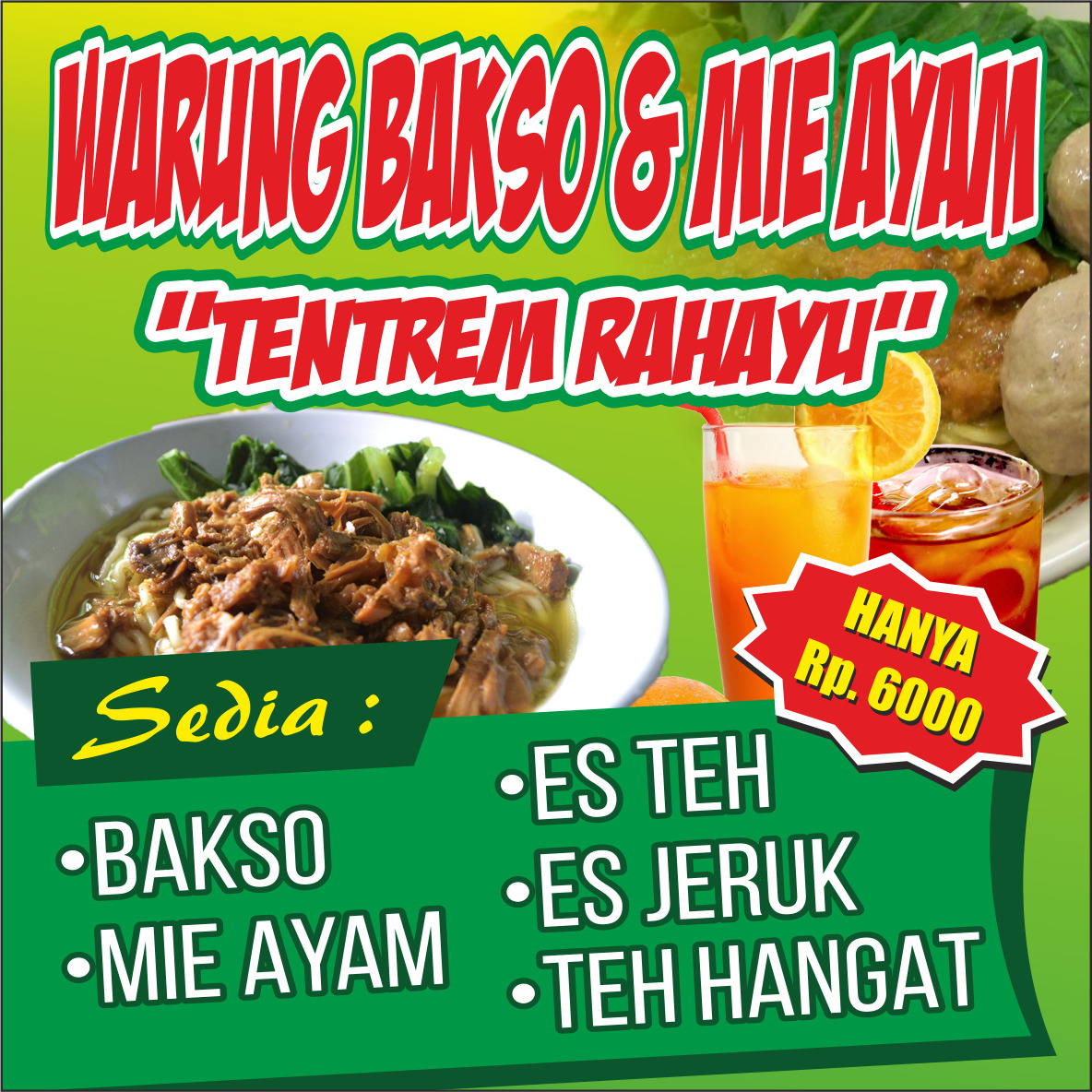 Contoh Banner Banner Mie Ayam Eren Gambar - IMAGESEE