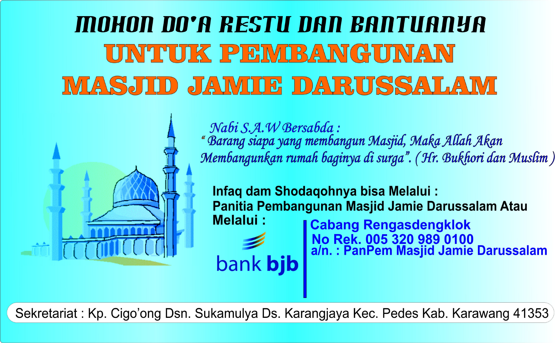 Detail Contoh Banner Pembangunan Masjid Nomer 11