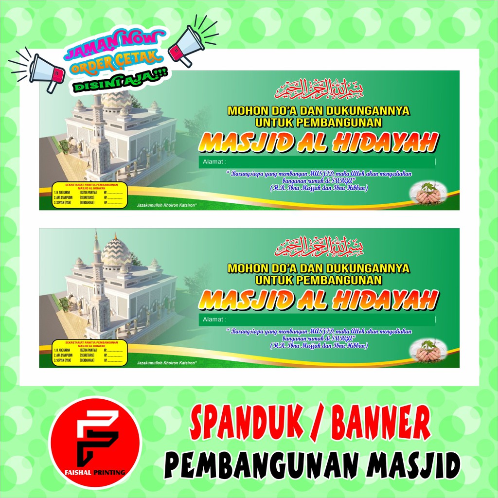 Detail Contoh Banner Pembangunan Masjid Nomer 3