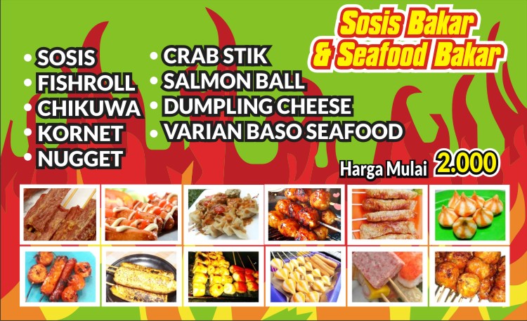 Detail Contoh Banner Sosis Bakar Dan Sate Seafood Nomer 2