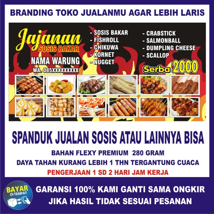 Detail Contoh Banner Sosis Bakar Dan Sate Seafood Nomer 16