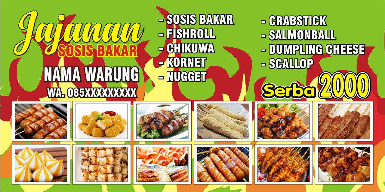 Detail Contoh Banner Sosis Bakar Dan Sate Seafood Nomer 21