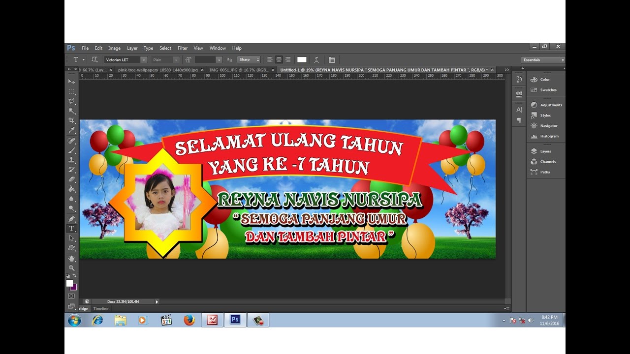 Detail Contoh Banner Ulang Tahun Nomer 43