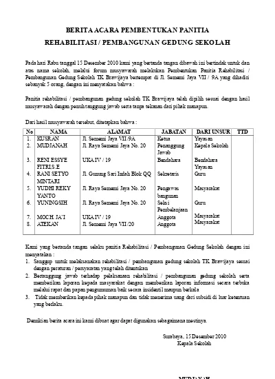 Detail Contoh Bap Saksi Nomer 47
