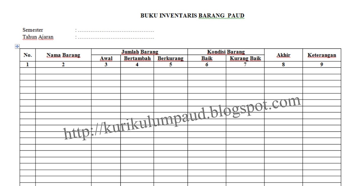 Detail Contoh Barang Inventaris Nomer 14
