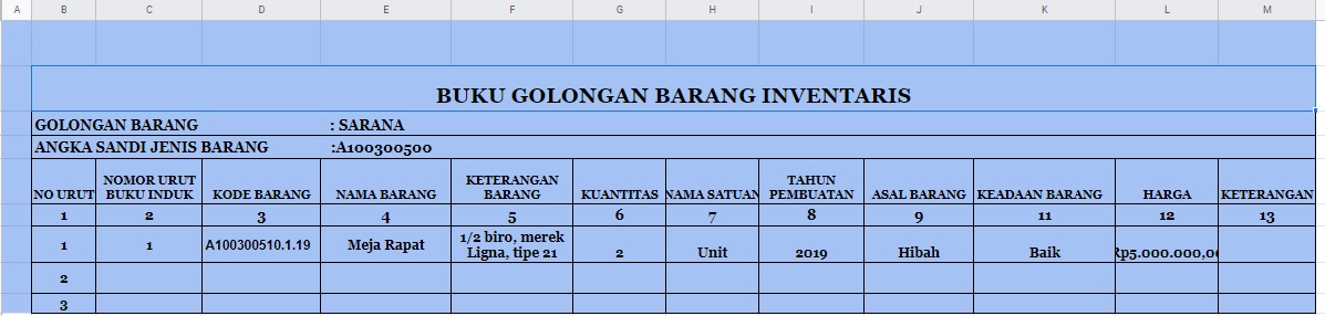 Detail Contoh Barang Inventaris Nomer 18