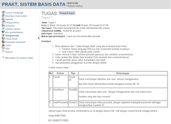 Detail Contoh Basis Data Nomer 40