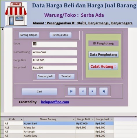 Detail Contoh Basis Data Sederhana Nomer 40