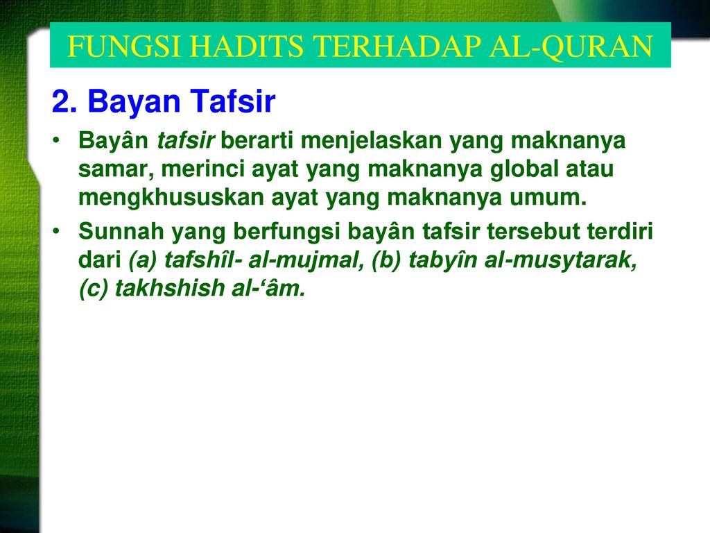 Detail Contoh Bayan At Tafsir Nomer 17