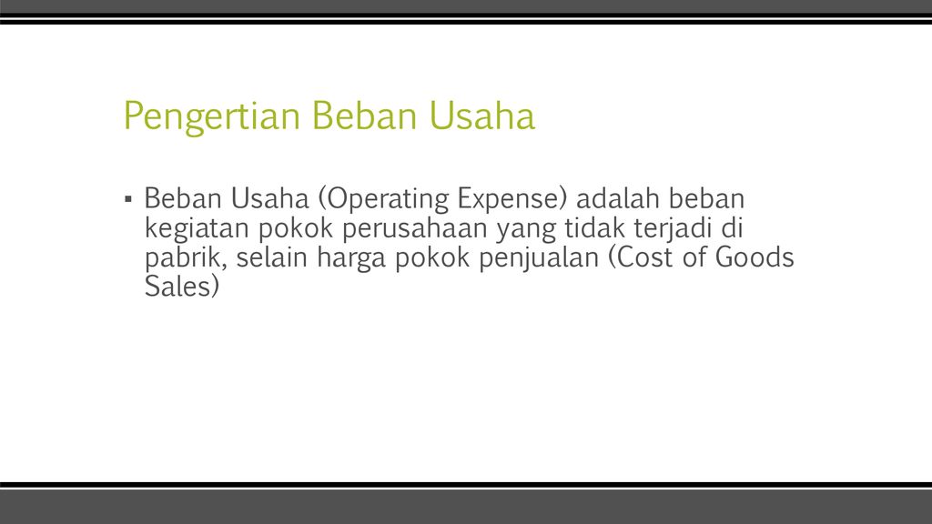 Detail Contoh Beban Usaha Nomer 16