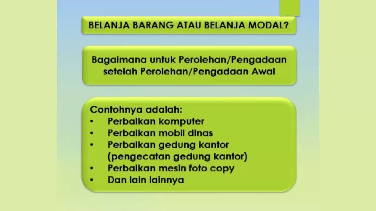 Detail Contoh Belanja Modal Nomer 18