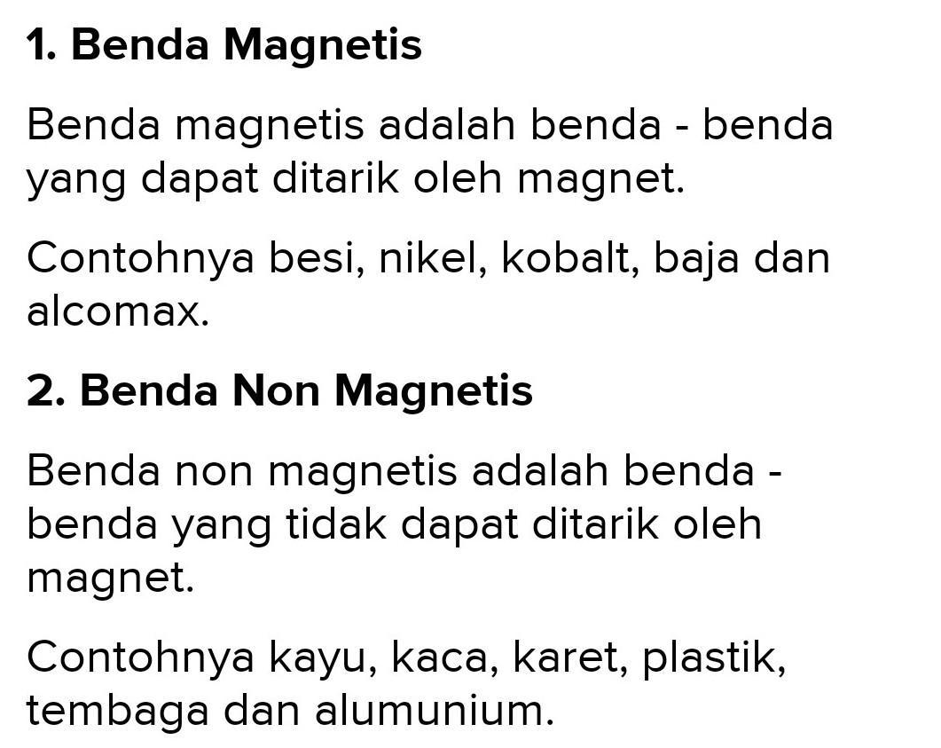 Detail Contoh Benda Magnetis Dan Nonmagnetis Nomer 28