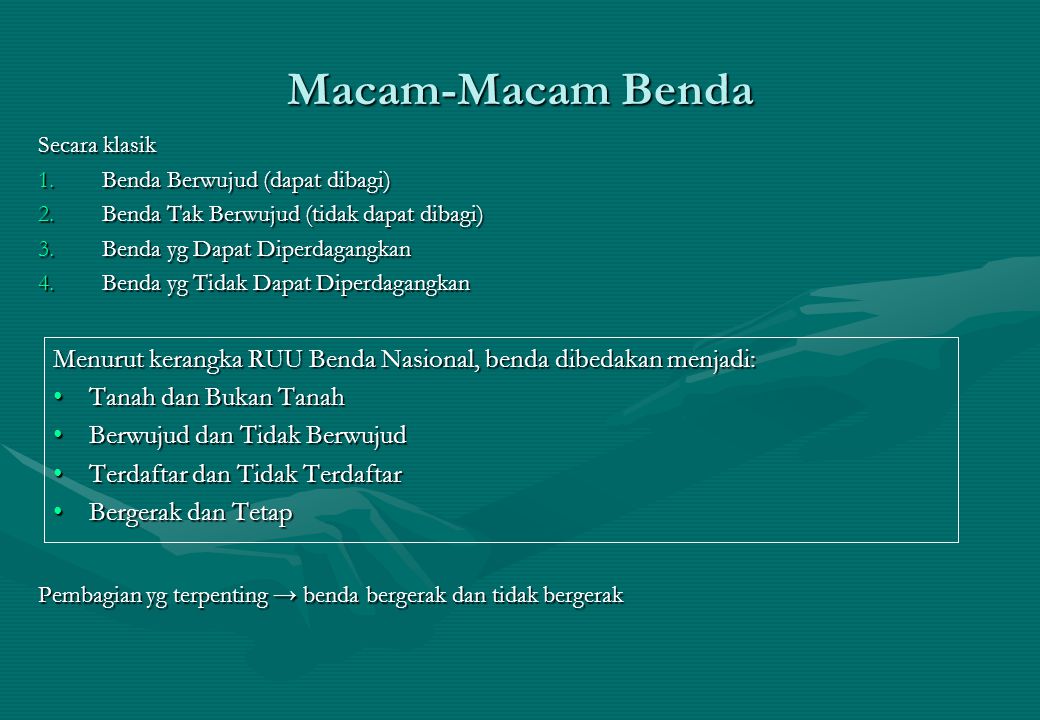 Detail Contoh Benda Yang Bergerak Nomer 48