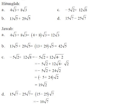 Detail Contoh Bentuk Akar Nomer 17