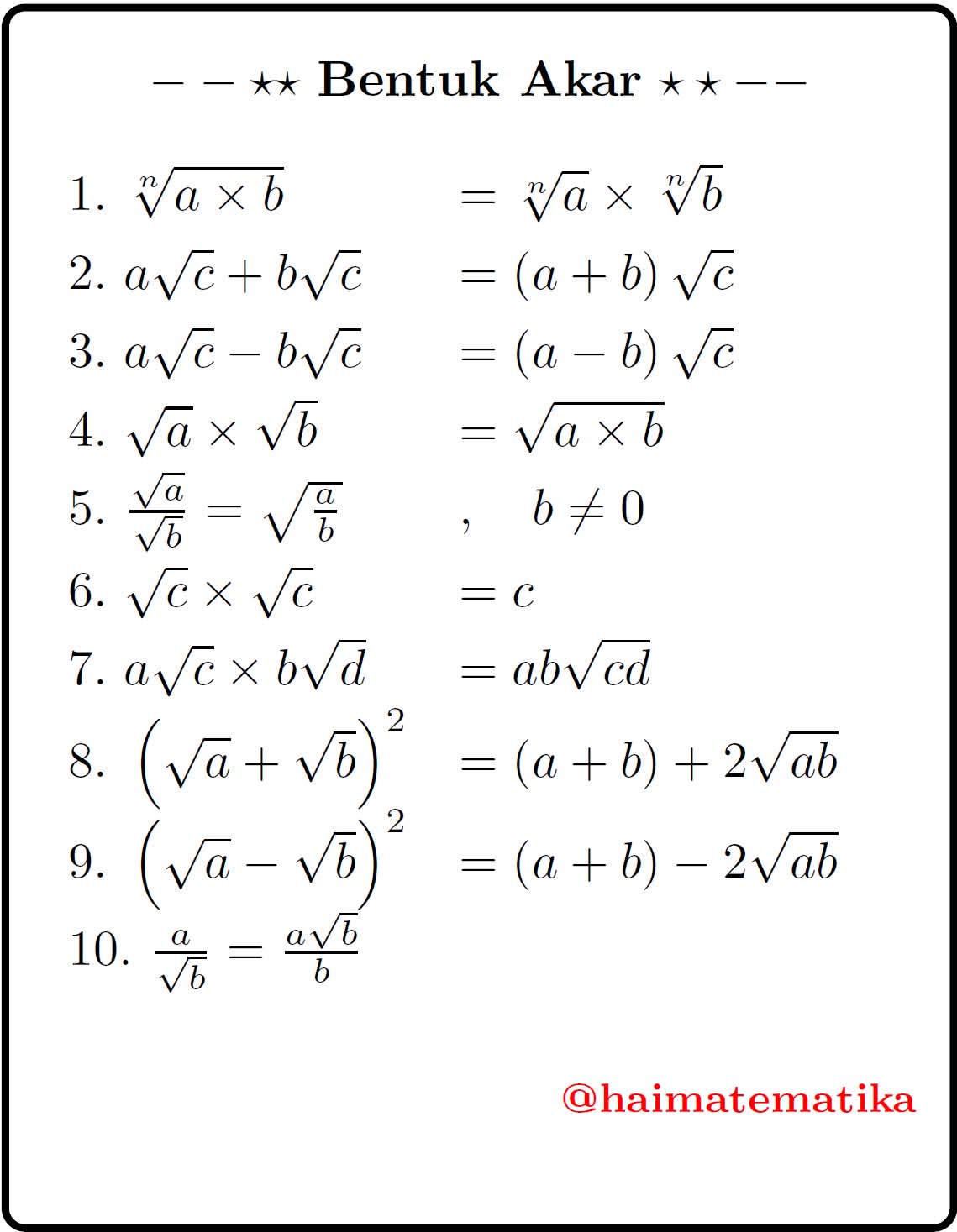 Detail Contoh Bentuk Akar Nomer 3