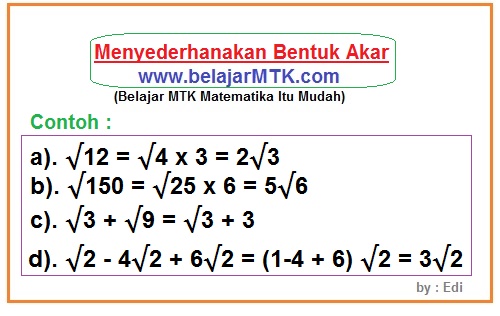 Detail Contoh Bentuk Akar Nomer 4