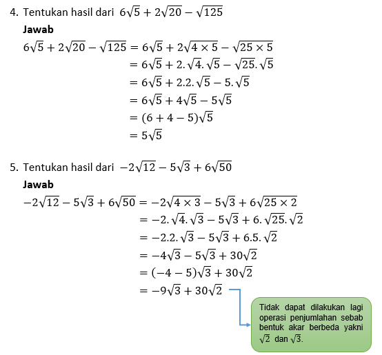 Detail Contoh Bentuk Akar Nomer 32