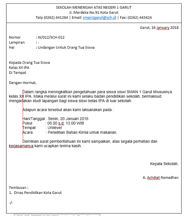 Detail Contoh Bentuk Bentuk Surat Nomer 21