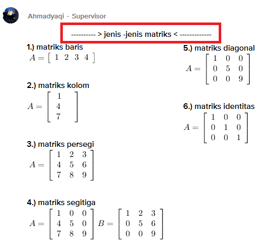 Detail Contoh Bentuk Matriks Nomer 20