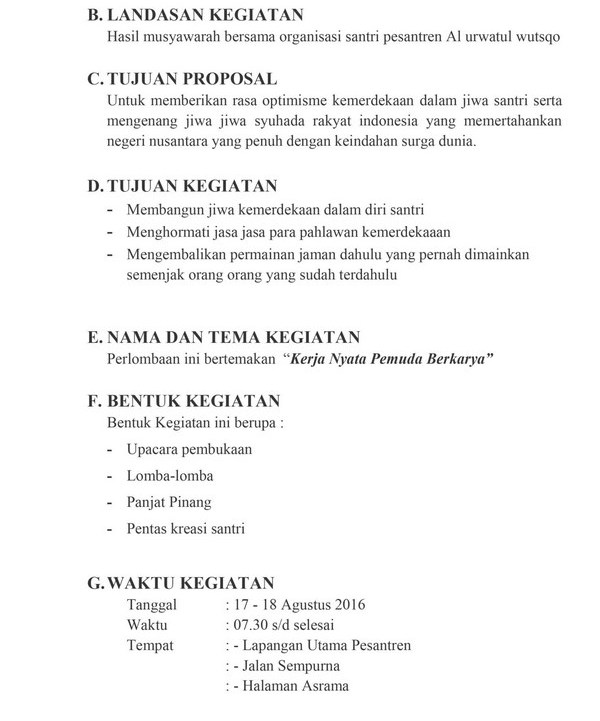 Detail Contoh Bentuk Proposal Nomer 18