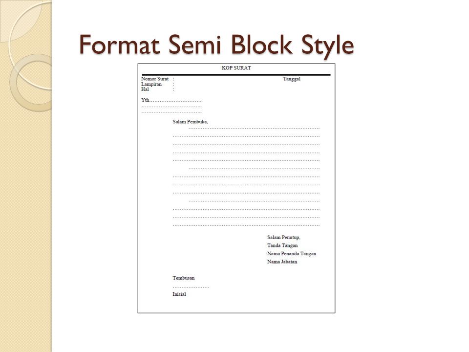 Detail Contoh Bentuk Surat Block Style Nomer 53