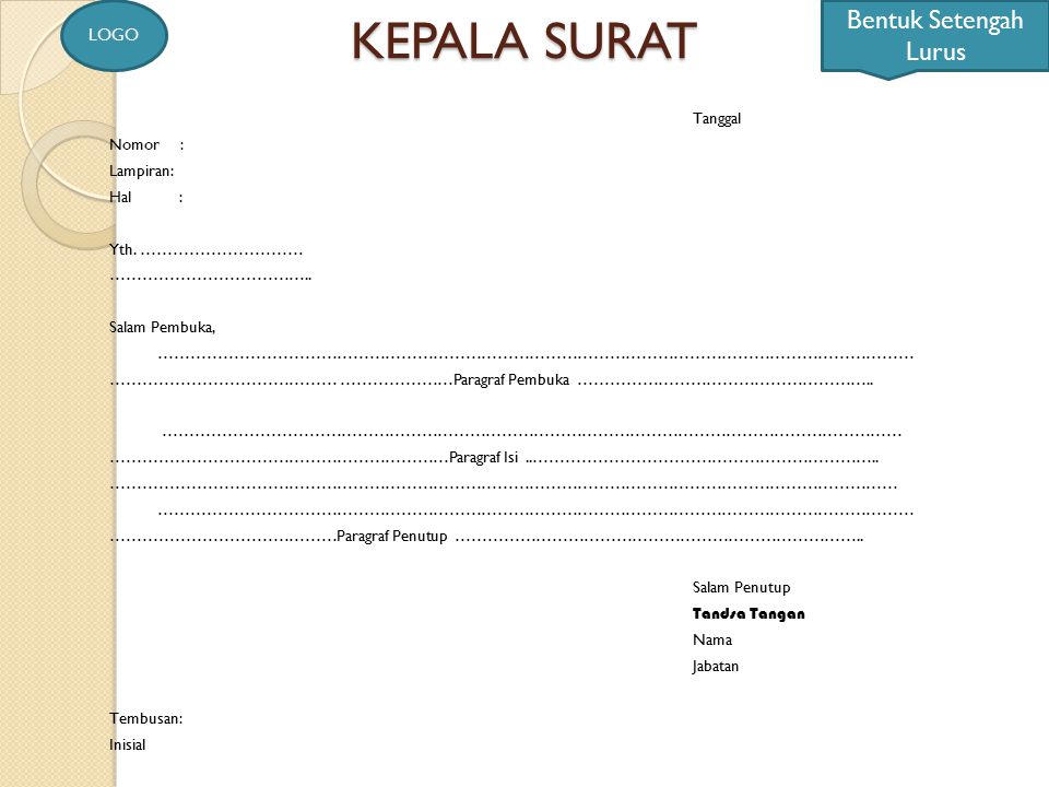 Detail Contoh Bentuk Surat Semi Block Style Nomer 45