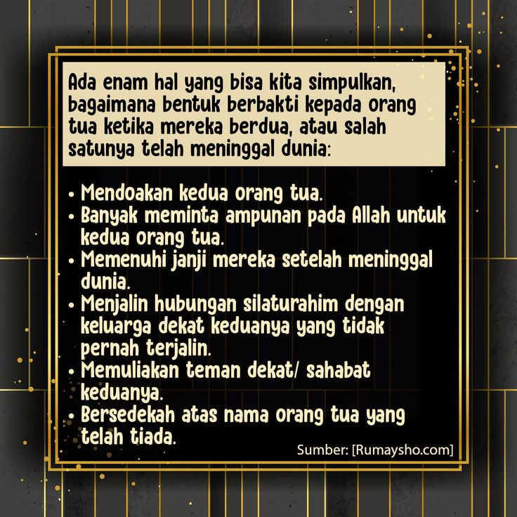 Detail Contoh Berbakti Kepada Orang Tua Yang Sudah Meninggal Nomer 12