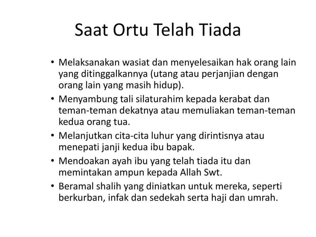 Detail Contoh Berbakti Kepada Orang Tua Yang Sudah Meninggal Nomer 24