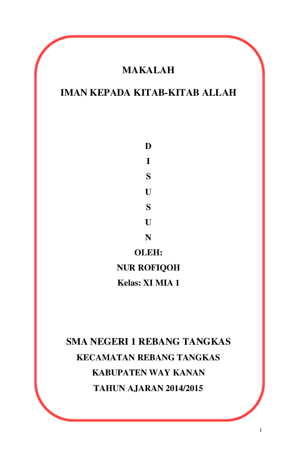 Detail Contoh Beriman Kepada Kitab Allah Nomer 50