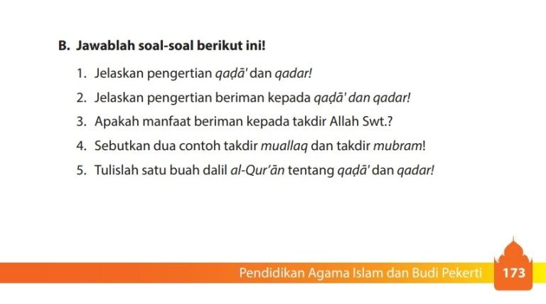 Detail Contoh Beriman Kepada Qada Dan Qadar Nomer 37